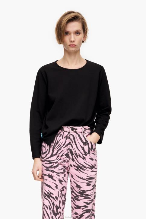gebreid T-shirt Bimba Y Lola zwart kleding 4HDL301