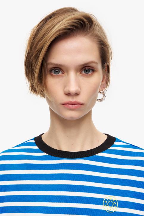 gestreept katoenen t-shirt Bimba Y Lola blauw kleding 4HDL319