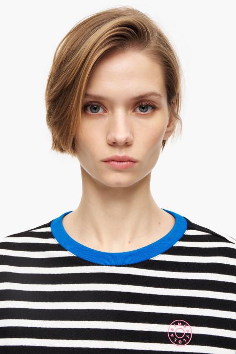 gestreept katoenen t-shirt Bimba Y Lola zwart kleding 4HDL317