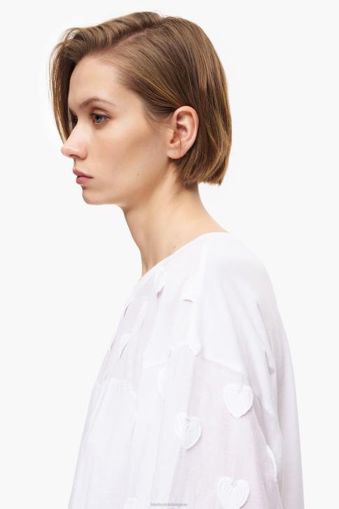 harten katoenen t-shirt Bimba Y Lola wit kleding 4HDL283