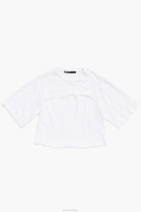 harten katoenen t-shirt Bimba Y Lola wit kleding 4HDL283