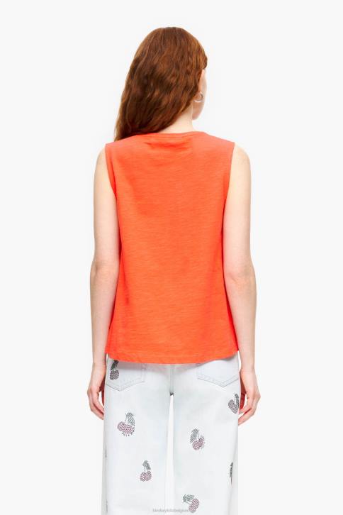 katoenen T-shirt Bimba Y Lola koraal kleding 4HDL295