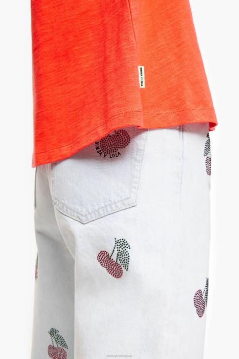 katoenen T-shirt Bimba Y Lola koraal kleding 4HDL295