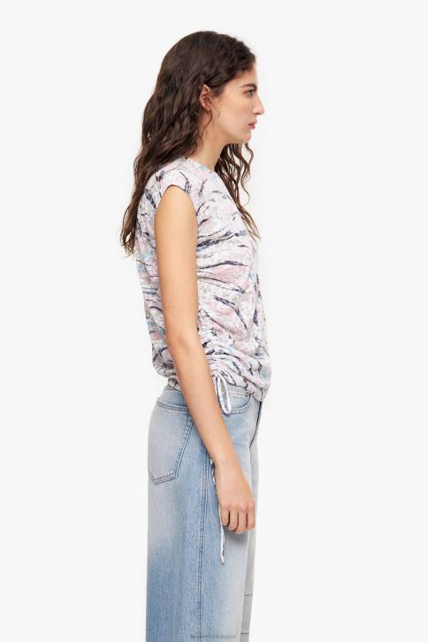 katoenen T-shirt met vlindervleugelprint Bimba Y Lola wit kleding 4HDL303