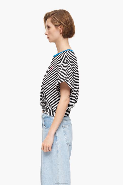 knoop boxy t-shirt Bimba Y Lola zwart en wit kleding 4HDL320