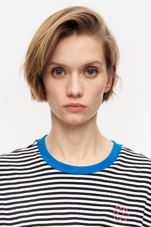 knoop boxy t-shirt Bimba Y Lola zwart en wit kleding 4HDL320