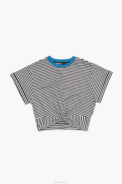 knoop boxy t-shirt Bimba Y Lola zwart en wit kleding 4HDL320