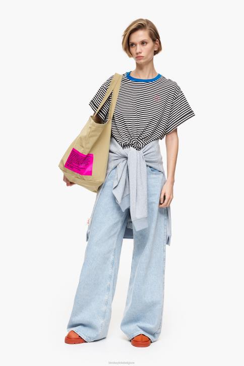knoop boxy t-shirt Bimba Y Lola zwart en wit kleding 4HDL320