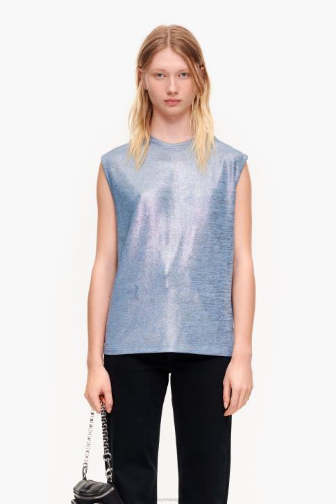 kort soepel t-shirt Bimba Y Lola blauw kleding 4HDL309