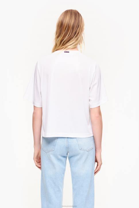 kort soepel t-shirt Bimba Y Lola wit kleding 4HDL310