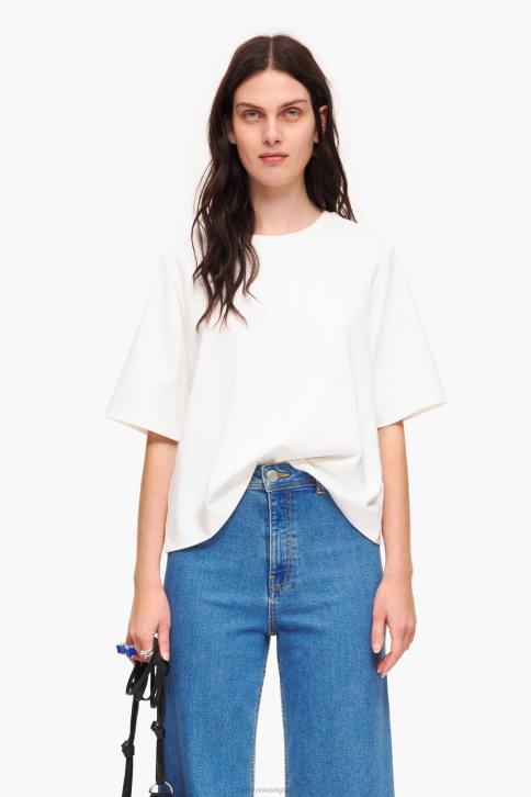 ponte di roma kort t-shirt Bimba Y Lola ivoor kleding 4HDL257