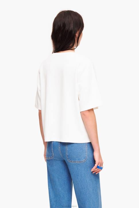 ponte di roma kort t-shirt Bimba Y Lola ivoor kleding 4HDL257