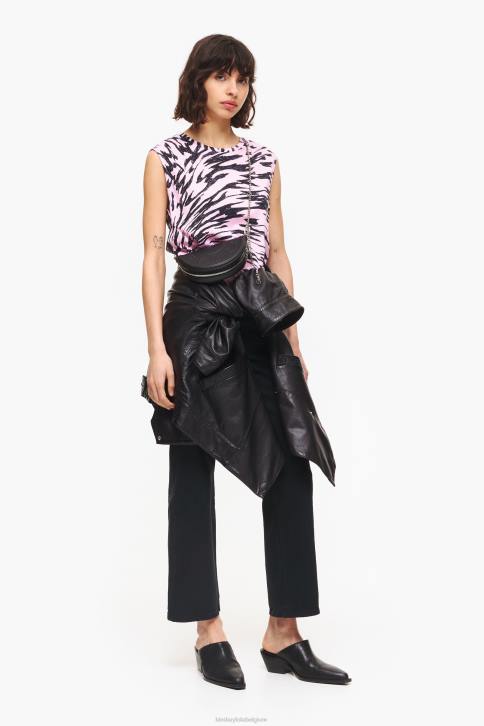 tweekleurig katoenen T-shirt met vlindervleugels Bimba Y Lola roze kleding 4HDL299
