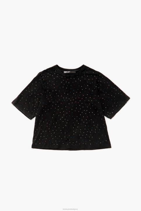 veelkleurig stenen boxy t-shirt Bimba Y Lola zwart kleding 4HDL296