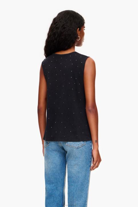 veelkleurig stenen t-shirt Bimba Y Lola zwart kleding 4HDL297