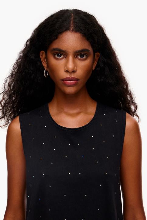 veelkleurig stenen t-shirt Bimba Y Lola zwart kleding 4HDL297