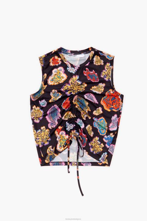 vis zee t-shirt Bimba Y Lola zwart kleding 4HDL262