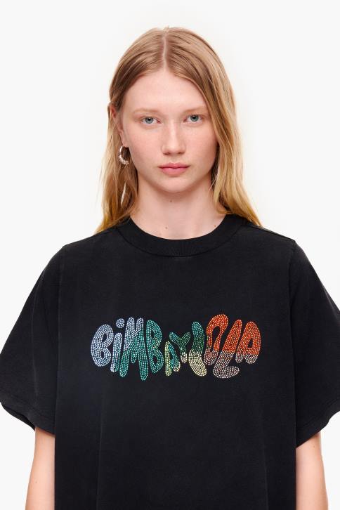 vloeiend T-shirt met logo Bimba Y Lola zwart kleding 4HDL281