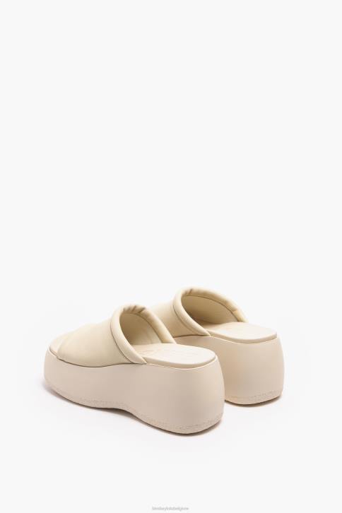 leren platform sandaal Bimba Y Lola ivoor schoeisel 4HDL566