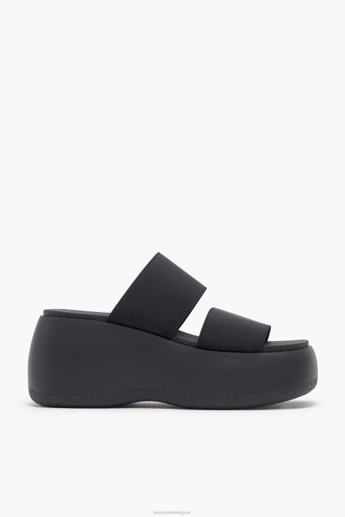 platform sandaal elastiek Bimba Y Lola zwart schoeisel 4HDL569