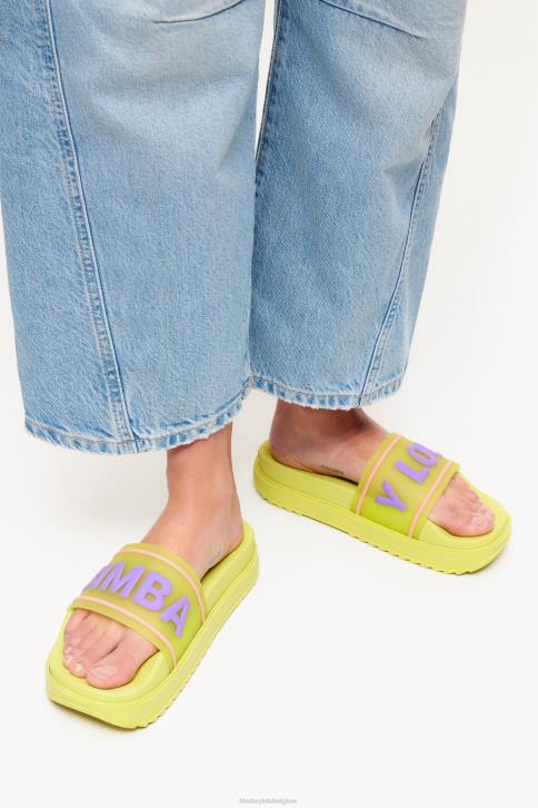 logo platform flip-flop Bimba Y Lola geel schoeisel 4HDL589