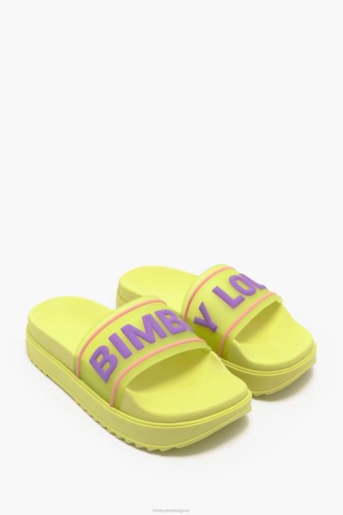 logo platform flip-flop Bimba Y Lola geel schoeisel 4HDL589