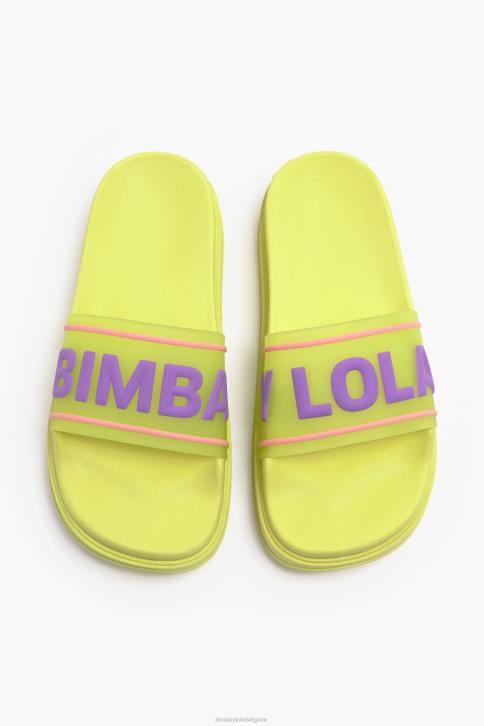 logo platform flip-flop Bimba Y Lola geel schoeisel 4HDL589