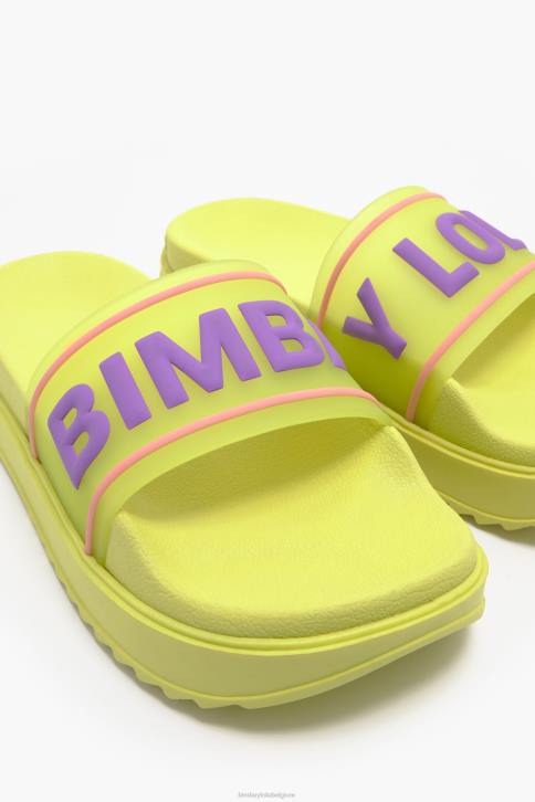 logo platform flip-flop Bimba Y Lola geel schoeisel 4HDL589