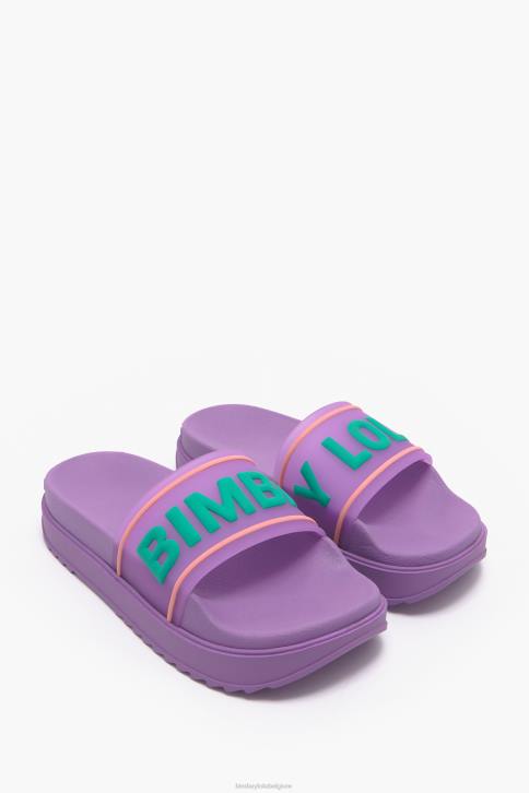 logo platform flip-flop Bimba Y Lola lila schoeisel 4HDL588