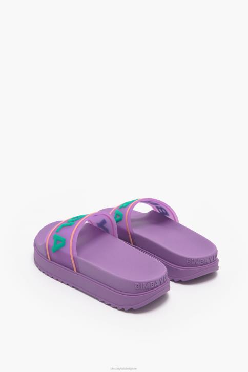 logo platform flip-flop Bimba Y Lola lila schoeisel 4HDL588