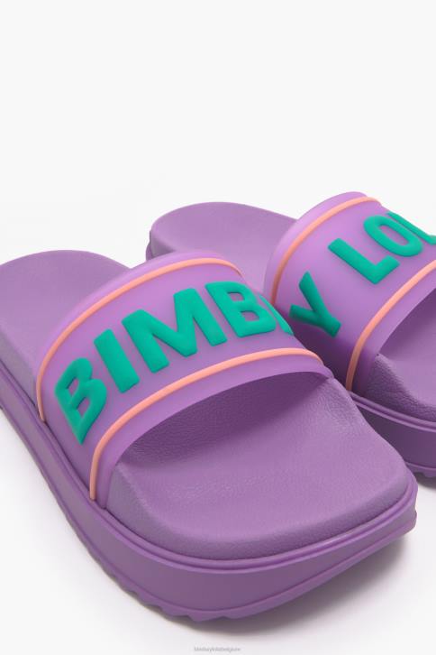 logo platform flip-flop Bimba Y Lola lila schoeisel 4HDL588