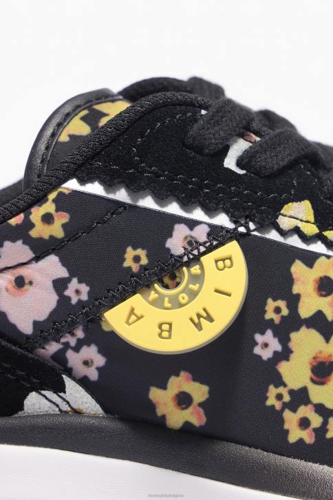 acryl bloemen pulpo runner sneaker Bimba Y Lola zwart schoeisel 4HDL544