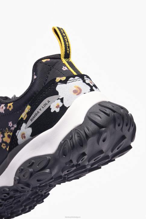 acryl bloemen pulpo runner sneaker Bimba Y Lola zwart schoeisel 4HDL544