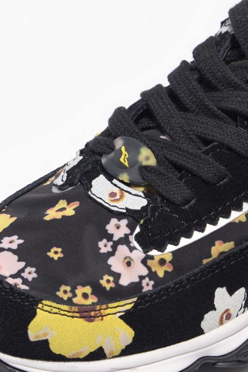 acryl bloemen pulpo runner sneaker Bimba Y Lola zwart schoeisel 4HDL544